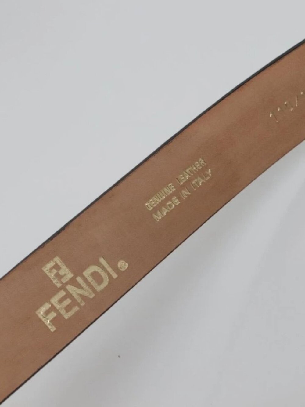 FENDI Belt Leather 41.3" Black Auth sw412 - Picture 6 of 11